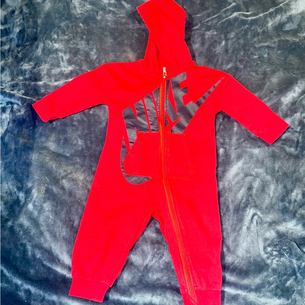 Nike Red Kids One Piece Onesie 12 month